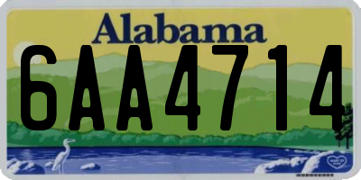 AL license plate 6AA4714