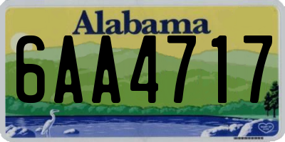 AL license plate 6AA4717