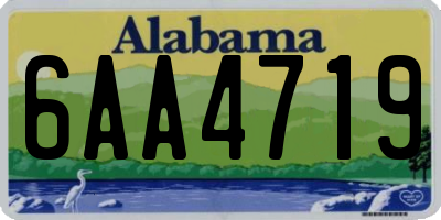 AL license plate 6AA4719