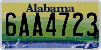 AL license plate 6AA4723
