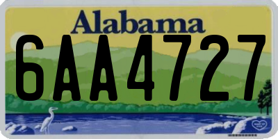 AL license plate 6AA4727