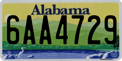 AL license plate 6AA4729