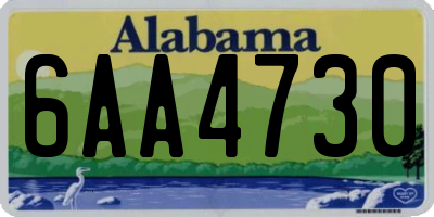 AL license plate 6AA4730