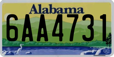 AL license plate 6AA4731