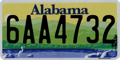 AL license plate 6AA4732