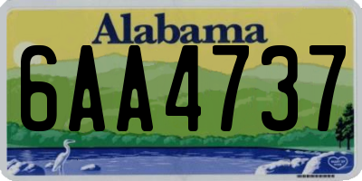 AL license plate 6AA4737