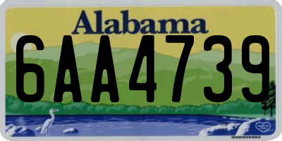 AL license plate 6AA4739