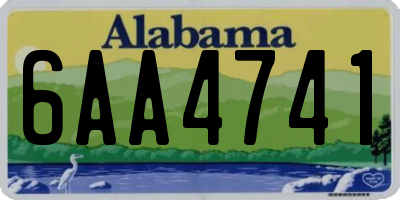 AL license plate 6AA4741