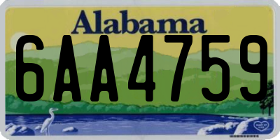 AL license plate 6AA4759