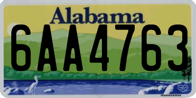 AL license plate 6AA4763