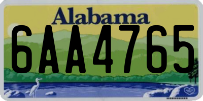 AL license plate 6AA4765