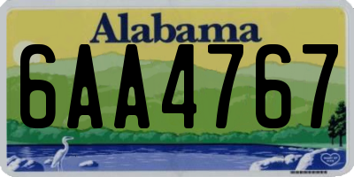AL license plate 6AA4767