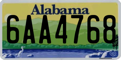 AL license plate 6AA4768