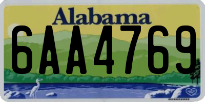AL license plate 6AA4769