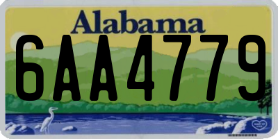 AL license plate 6AA4779