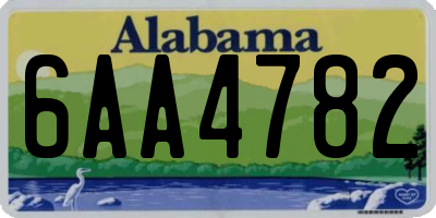AL license plate 6AA4782