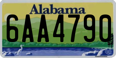 AL license plate 6AA4790