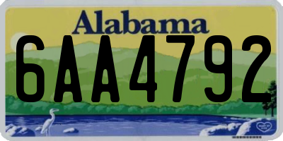 AL license plate 6AA4792