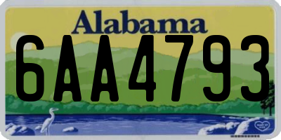 AL license plate 6AA4793