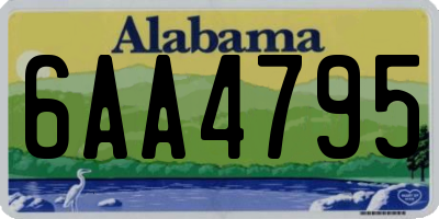 AL license plate 6AA4795