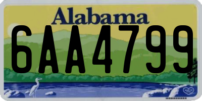 AL license plate 6AA4799