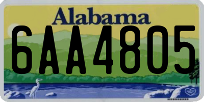 AL license plate 6AA4805