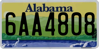AL license plate 6AA4808