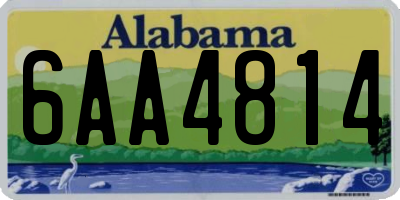 AL license plate 6AA4814