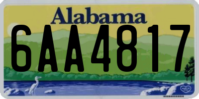AL license plate 6AA4817
