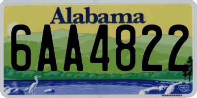 AL license plate 6AA4822