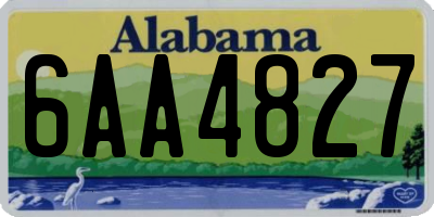 AL license plate 6AA4827