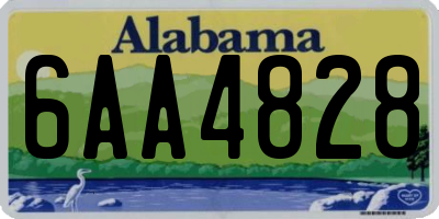 AL license plate 6AA4828