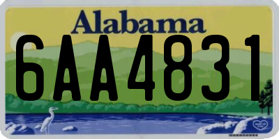 AL license plate 6AA4831