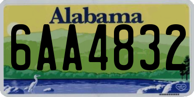 AL license plate 6AA4832