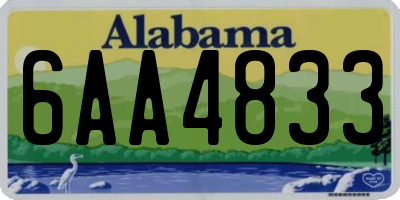 AL license plate 6AA4833