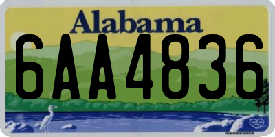 AL license plate 6AA4836