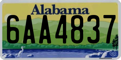 AL license plate 6AA4837
