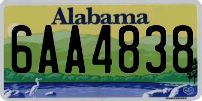 AL license plate 6AA4838