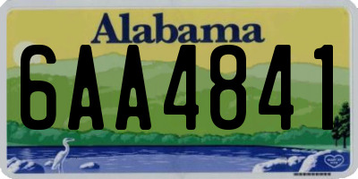 AL license plate 6AA4841