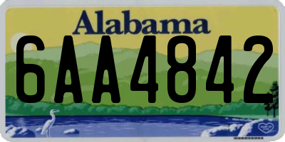 AL license plate 6AA4842