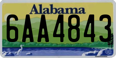 AL license plate 6AA4843
