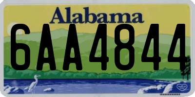 AL license plate 6AA4844