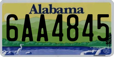 AL license plate 6AA4845