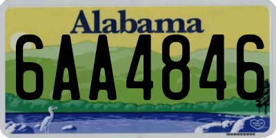 AL license plate 6AA4846