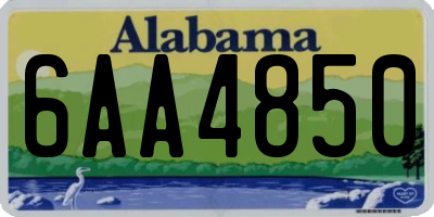 AL license plate 6AA4850