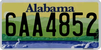 AL license plate 6AA4852