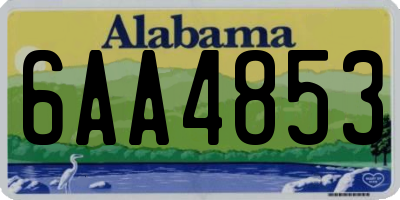 AL license plate 6AA4853