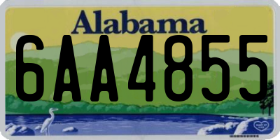 AL license plate 6AA4855
