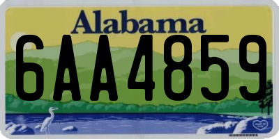 AL license plate 6AA4859