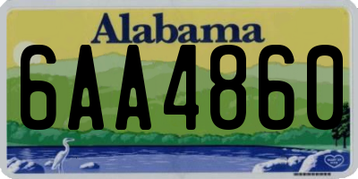 AL license plate 6AA4860